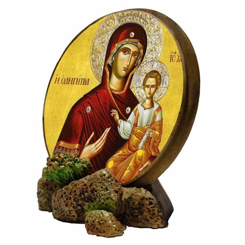 ΠΑΝΑΓΙΑ ΟΔΗΓΗΤΡΙΑ - Στρογγυλή Εικόνα Βάσης & Τοίχου 