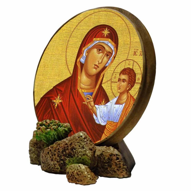 ΠΑΝΑΓΙΑ ΘΕΟΤΟΚΟΣ - Στρογγυλή Εικόνα Βάσης & Τοίχου 