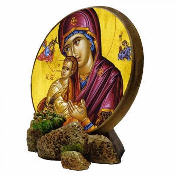 ΠΑΝΑΓΙΑ ΤΟΥ ΠΑΘΟΥΣ - Στρογγυλή Εικόνα Βάσης & Τοίχου 