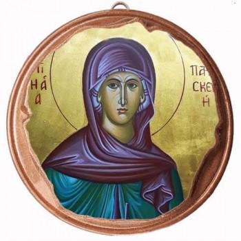 ΑΓΙΑ ΠΑΡΑΣΚΕΥΗ - Στρογγυλή Κεραμική Μπομπονιέρα  