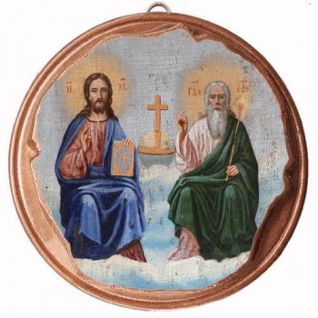 ΑΓΙΑ ΤΡΙΑΔΑ - Στρογγυλή Κεραμική Μπομπονιέρα  