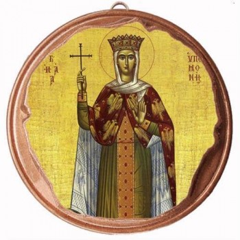 ΑΓΙΑ ΥΠΟΜΟΝΗ - Στρογγυλή Κεραμική Μπομπονιέρα  