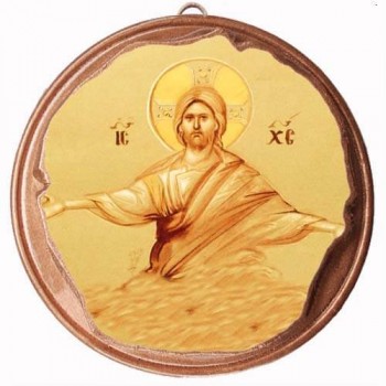 ΙΗΣΟΥΣ ΧΡΙΣΤΟΣ - Στρογγυλή Κεραμική Μπομπονιέρα  