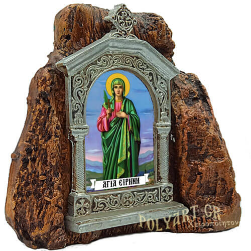 ΑΓΙΑ ΕΙΡΗΝΗ - Εικονοστάσι σε Βράχο (Μεσαίο 13cm)