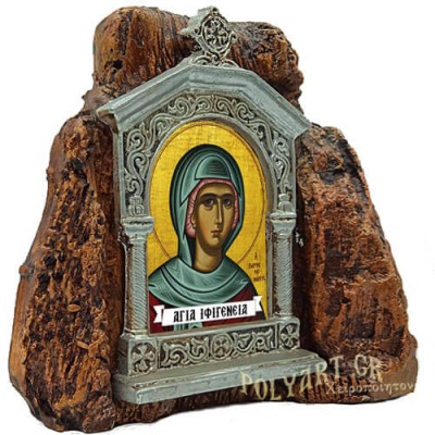 ΑΓΙΑ ΙΦΙΓΕΝΕΙΑ - Εικονοστάσι σε Βράχο (Μεσαίο 13cm)