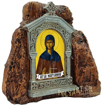 ΑΓΙΑ ΜΑΡΙΑΝΘΗ - Εικονοστάσι σε Βράχο (Μεσαίο 13cm)