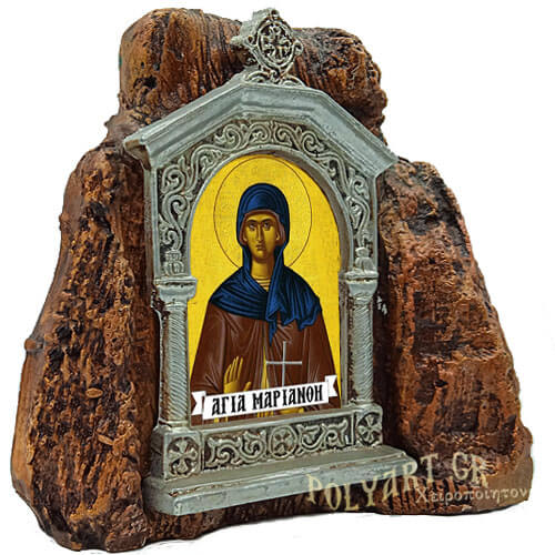 ΑΓΙΑ ΜΑΡΙΑΝΘΗ - Εικονοστάσι σε Βράχο (Μεσαίο 13cm)