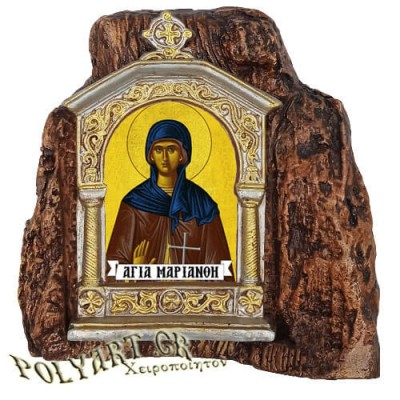 ΑΓΙΑ ΜΑΡΙΑΝΘΗ - Εικονοστάσι σε Βράχο (Μεσαίο 13cm)