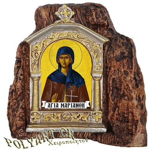 ΑΓΙΑ ΜΑΡΙΑΝΘΗ - Εικονοστάσι σε Βράχο (Μεσαίο 13cm)