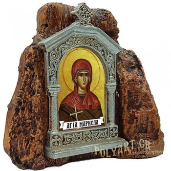 ΑΓΙΑ ΜΑΡΚΕΛΛΑ - Εικονοστάσι σε Βράχο (Μεσαίο 13cm)