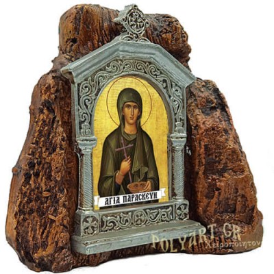ΑΓΙΑ ΠΑΡΑΣΚΕΥΗ - Εικονοστάσι σε Βράχο (Μεσαίο 13cm)