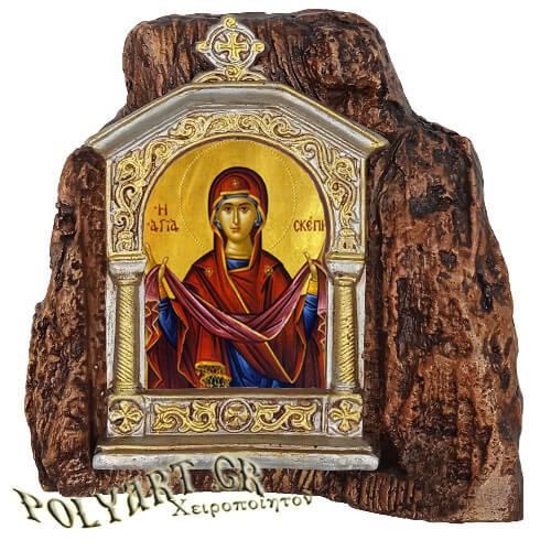 ΑΓΙΑ ΣΚΕΠΗ - Εικονοστάσι σε Βράχο (Μεσαίο 13cm)