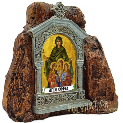ΑΓΙΑ ΣΟΦΙΑ - Εικονοστάσι σε Βράχο (Μεσαίο 13cm)