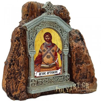 ΑΓΙΟΣ ΑΡΤΕΜΙΟΣ – Εικονοστάσι σε Βράχο (Μεσαίο 13cm)