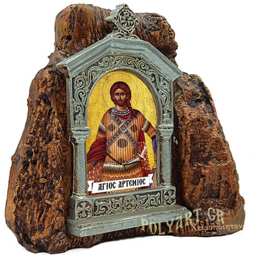 ΑΓΙΟΣ ΑΡΤΕΜΙΟΣ – Εικονοστάσι σε Βράχο (Μεσαίο 13cm)