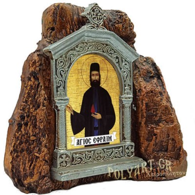 ΑΓΙΟΣ ΕΦΡΑΙΜ – Εικονοστάσι σε Βράχο (Μεσαίο 13cm)