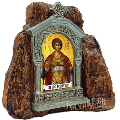 ΑΓΙΟΣ ΓΕΩΡΓΙΟΣ – Εικονοστάσι σε Βράχο (Μεσαίο 13cm)