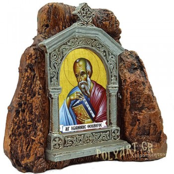 ΑΓΙΟΣ ΙΩΑΝΝΗΣ ΘΕΟΛΟΓΟΣ – Εικονοστάσι σε Βράχο (Μεσαίο 13cm)