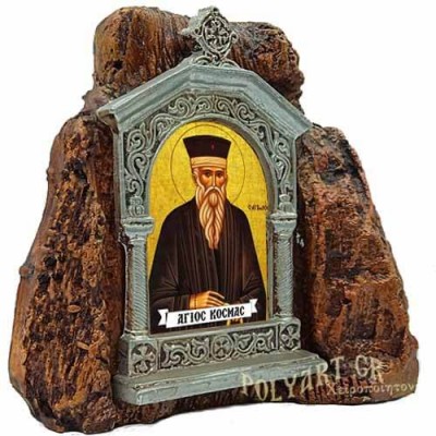 ΑΓΙΟΣ ΚΟΣΜΑΣ ΑΙΤΩΛΟΣ – Εικονοστάσι σε Βράχο (Μεσαίο 13cm)