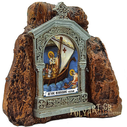 ΑΓΙΟΣ ΝΙΚΟΛΑΟΣ – Εικονοστάσι σε Βράχο (Μεσαίο 13cm)
