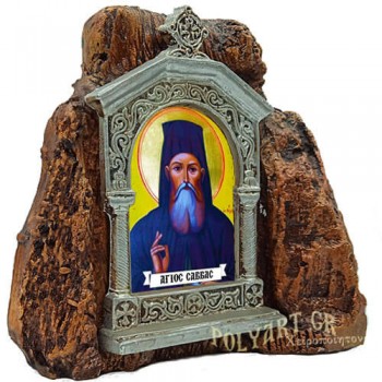 ΑΓΙΟΣ ΣΑΒΒΑΣ – Εικονοστάσι σε Βράχο (Μεσαίο 13cm)