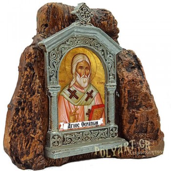 ΑΓΙΟΣ ΘΕΡΑΠΩΝ – Εικονοστάσι σε Βράχο (Μεσαίο 13cm)