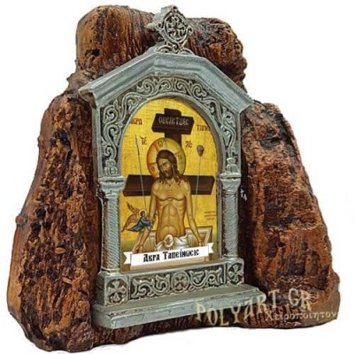ΙΗΣΟΥΣ ΧΡΙΣΤΟΣ – Εικονοστάσι σε Βράχο (Μεσαίο 13cm)