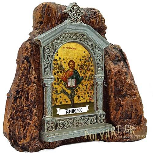 ΙΗΣΟΥΣ ΧΡΙΣΤΟΣ – Εικονοστάσι σε Βράχο (Μεσαίο 13cm)