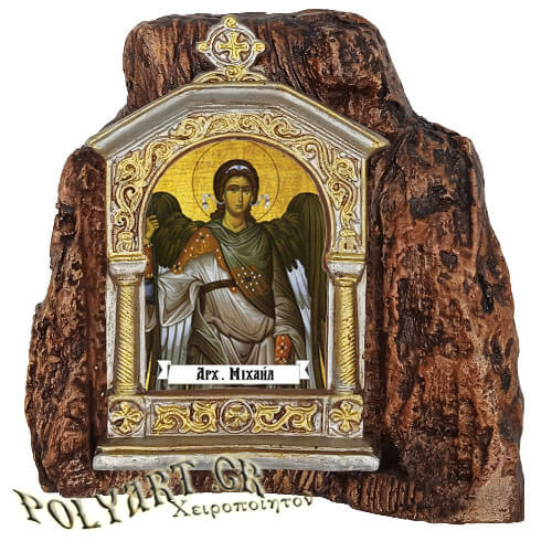 ΑΡΧΑΓΓΕΛΟΣ ΜΙΧΑΗΛ– Εικονοστάσι σε Βράχο (Μεσαίο 13cm)