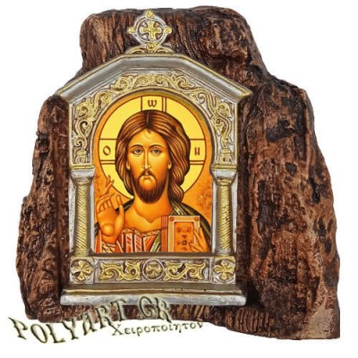 ΙΗΣΟΥΣ ΧΡΙΣΤΟΣ– Εικονοστάσι σε Βράχο (Μεσαίο 13cm)