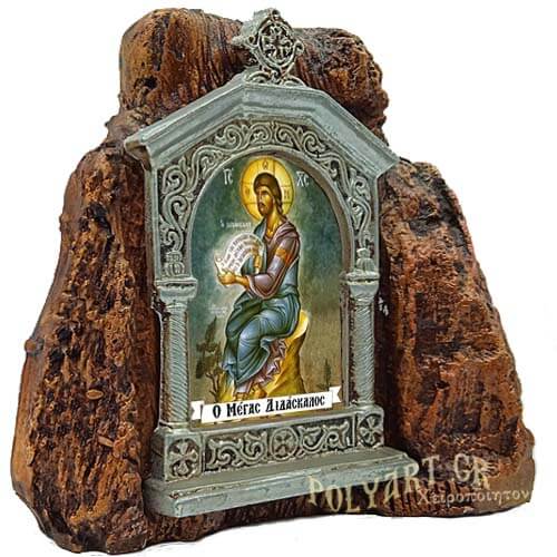 ΙΗΣΟΥΣ ΧΡΙΣΤΟΣ– Εικονοστάσι σε Βράχο (Μεσαίο 13cm)