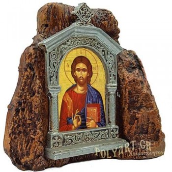 ΙΗΣΟΥΣ ΧΡΙΣΤΟΣ – Εικονοστάσι σε Βράχο (Μεσαίο 13cm)