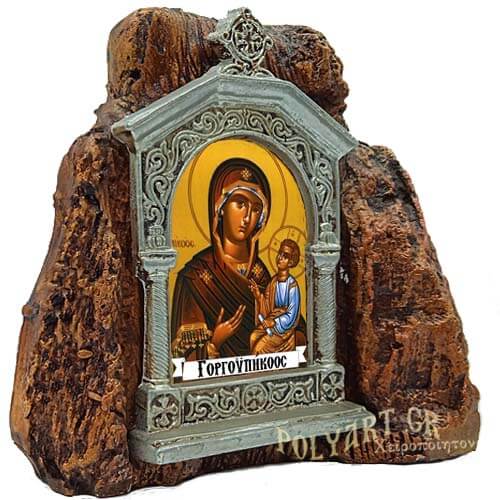 ΠΑΝΑΓΙΑ ΓΟΡΓΟΥΠΗΚΟΟΣ – Εικονοστάσι σε Βράχο (Μεσαίο 13cm)
