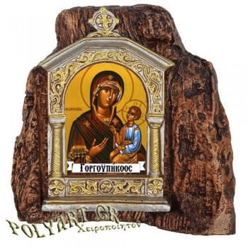 ΠΑΝΑΓΙΑ ΓΟΡΓΟΥΠΗΚΟΟΣ – Εικονοστάσι σε Βράχο (Μεσαίο 13cm)