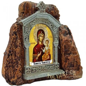 ΠΑΝΑΓΙΑ ΟΔΗΓΗΤΡΙΑ – Εικονοστάσι σε Βράχο (Μεσαίο 13cm)