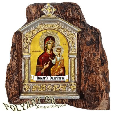 ΠΑΝΑΓΙΑ ΟΔΗΓΗΤΡΙΑ – Εικονοστάσι σε Βράχο (Μεσαίο 13cm)