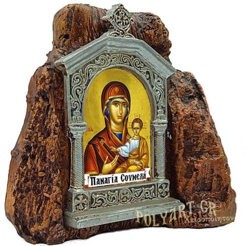 ΠΑΝΑΓΙΑ ΣΟΥΜΕΛΑ – Εικονοστάσι σε Βράχο (Μεσαίο 13cm)