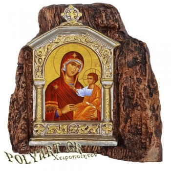 ΠΑΝΑΓΙΑ ΘΕΟΤΟΚΟΣ – Εικονοστάσι σε Βράχο (Μεσαίο 13cm)