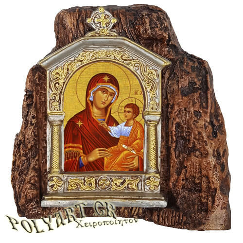 ΠΑΝΑΓΙΑ ΘΕΟΤΟΚΟΣ – Εικονοστάσι σε Βράχο (Μεσαίο 13cm)