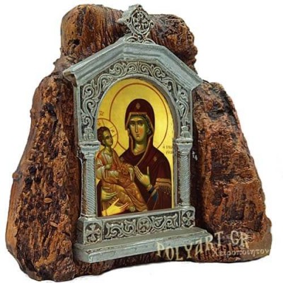 ΠΑΝΑΓΙΑ ΤΡΙΧΕΡΟΥΣΑ – Εικονοστάσι σε Βράχο (Μεσαίο 13cm)