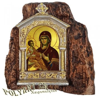 ΠΑΝΑΓΙΑ ΤΡΙΧΕΡΟΥΣΑ – Εικονοστάσι σε Βράχο (Μεσαίο 13cm)