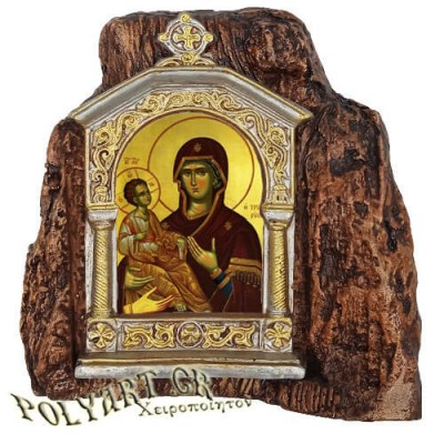 ΠΑΝΑΓΙΑ ΤΡΙΧΕΡΟΥΣΑ – Εικονοστάσι σε Βράχο (Μεσαίο 13cm)
