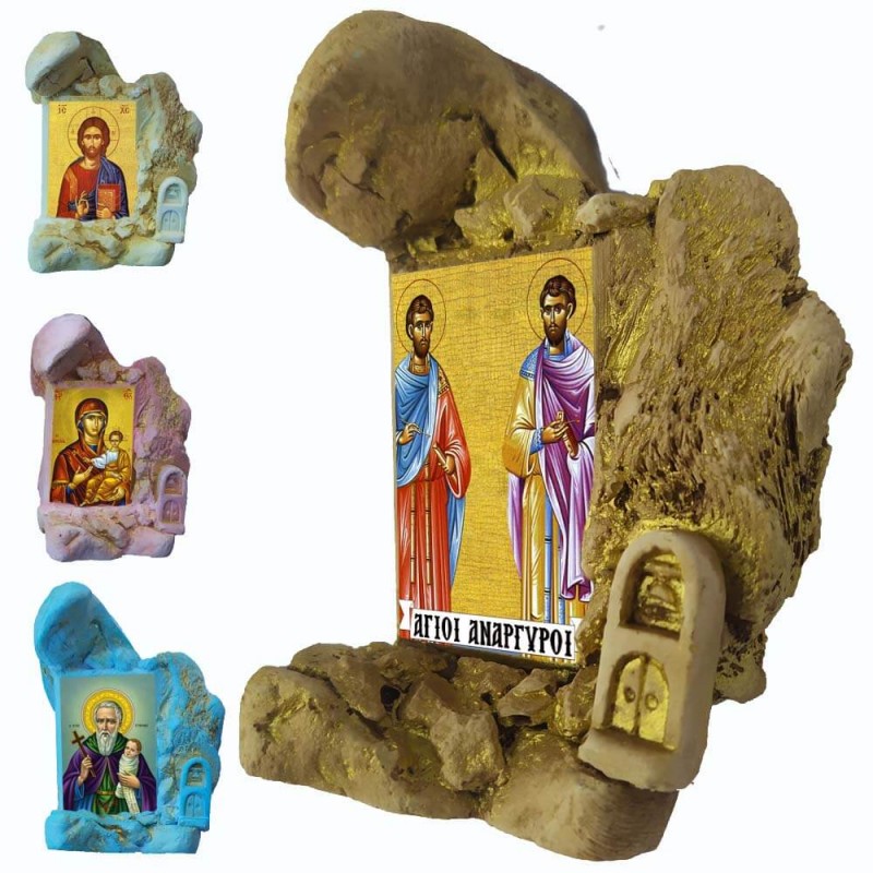 Άγιοι Ανάργυροι - Εικονοστάσι Μινιατούρα σε Βραχάκι 