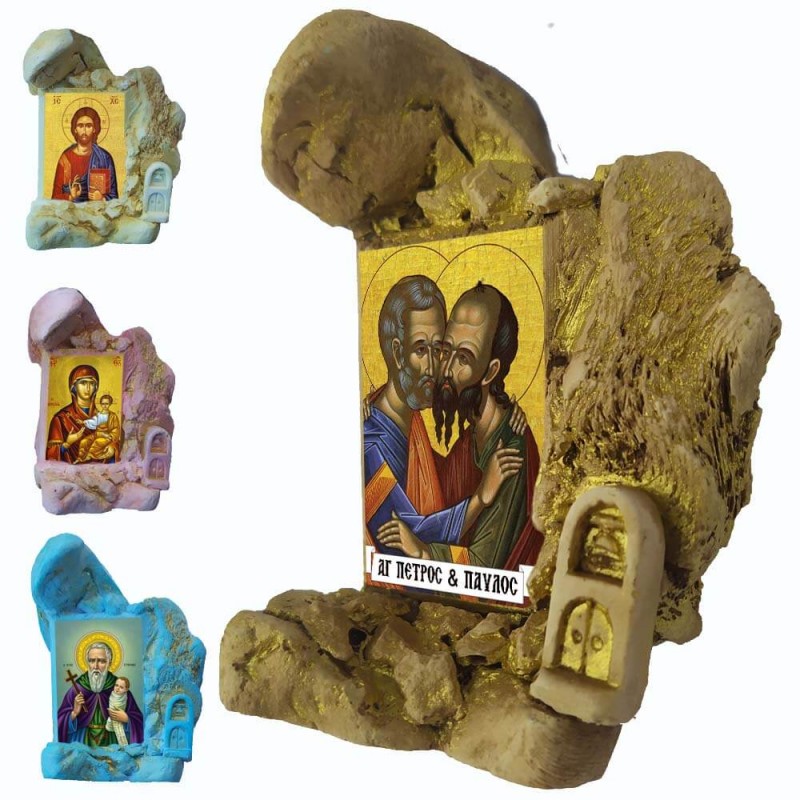 Άγιοι Πέτρος & Παύλος - Εικονοστάσι Μινιατούρα σε Βραχάκι 