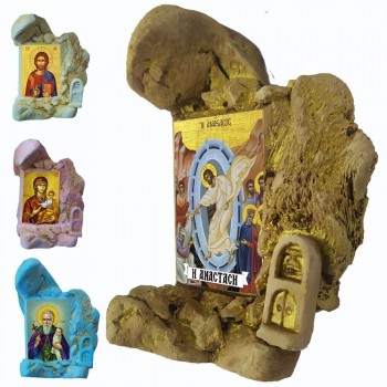 Ανάσταση Χριστού - Εικονοστάσι Μινιατούρα σε Βραχάκι 