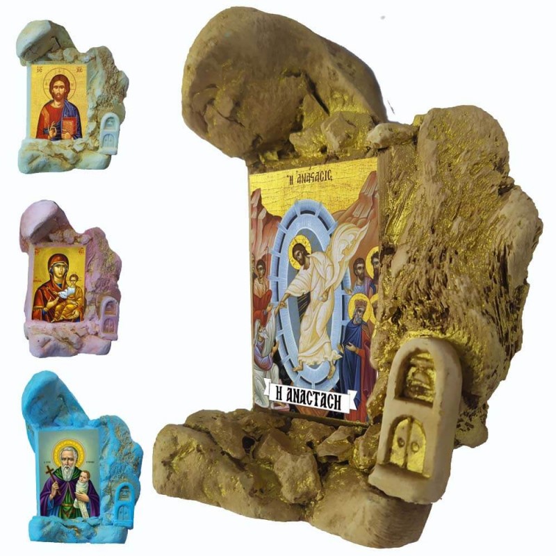 Ανάσταση Χριστού - Εικονοστάσι Μινιατούρα σε Βραχάκι 