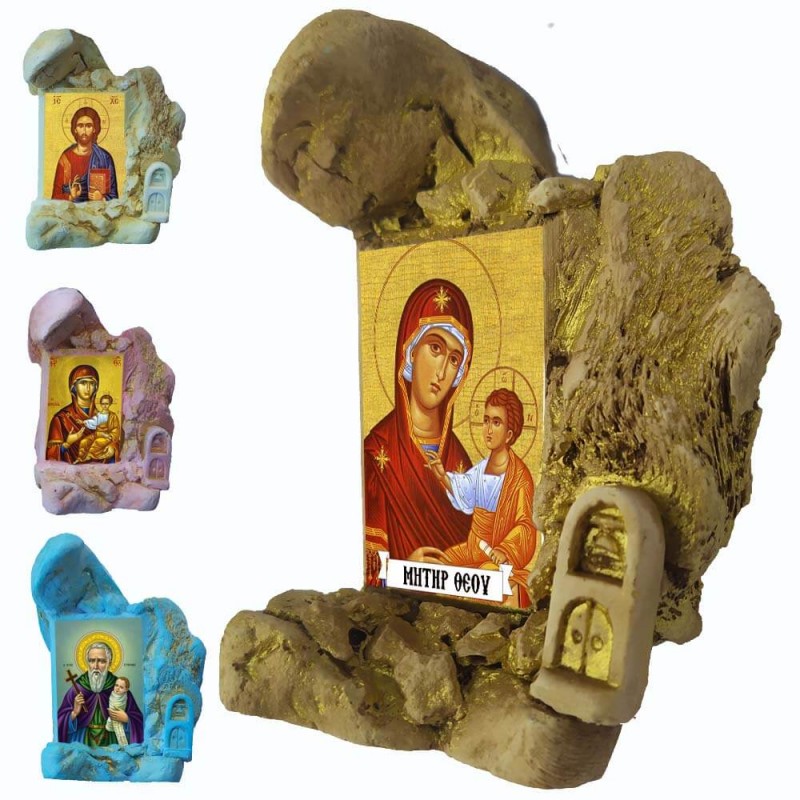 Παναγία Μήτηρ Θεού - Εικονοστάσι Μινιατούρα σε Βραχάκι 