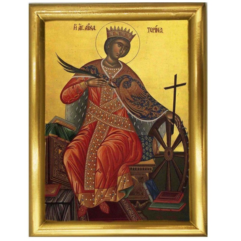 ΑΓΙΑ ΑΙΚΑΤΕΡΙΝΗ   - Ξύλινη εικόνα 22cm