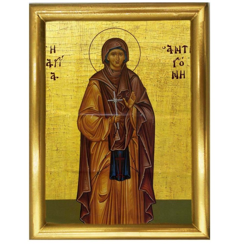 ΑΓΙΑ ΑΝΤΙΓΟΝΗ - Ξύλινη εικόνα 22cm