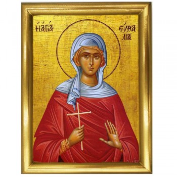 ΑΓΙΑ ΕΥΘΑΛΙΑ - Ξύλινη εικόνα 22cm